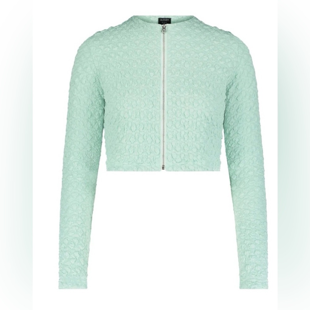 Aleeza Paris Jiffy Pop Tiffany Cropped Jacket XL NWT